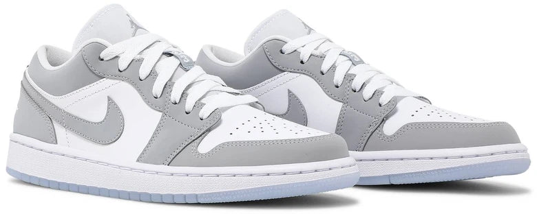 Nike Air Jordan Low 1 Blanco Gris Dama.